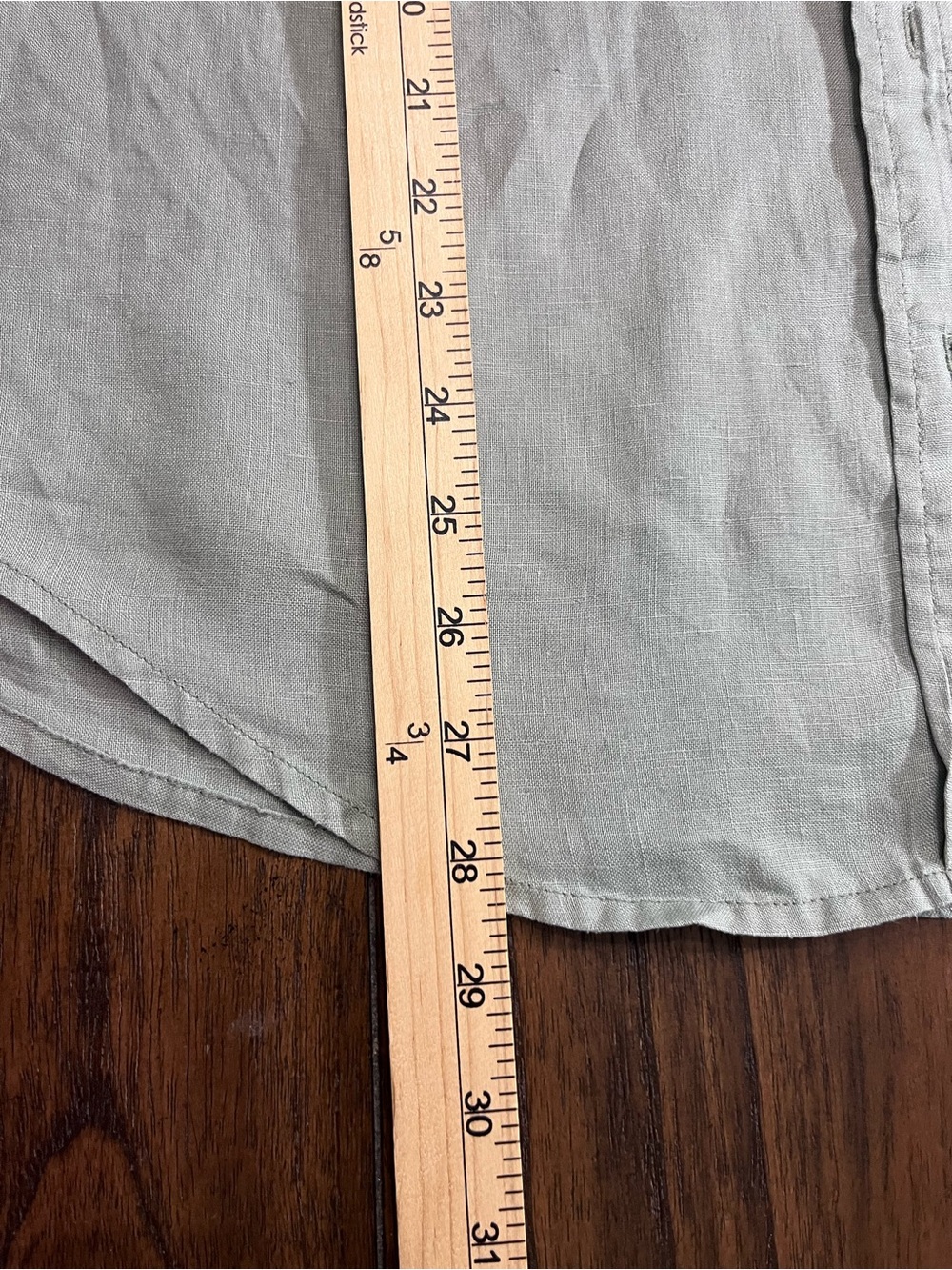 GAP 100% Linen Sage Green Relaxed Button Down Shirt Sm - Picture 6 of 8